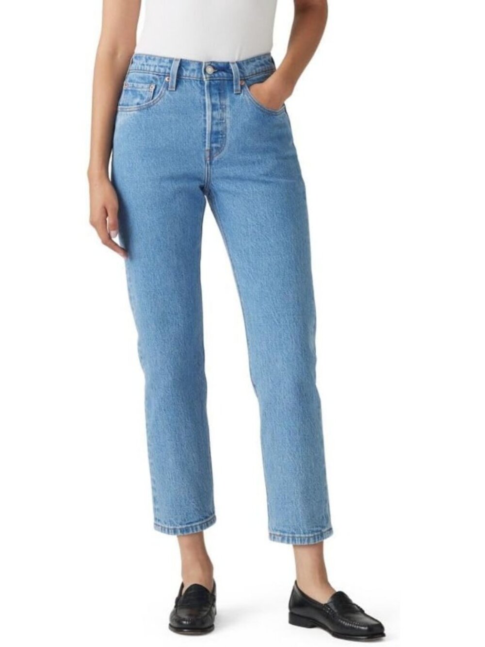 Stylish Women's High-Waisted Crop Jeans | Classic Fit, Versatile Denim, Trendy